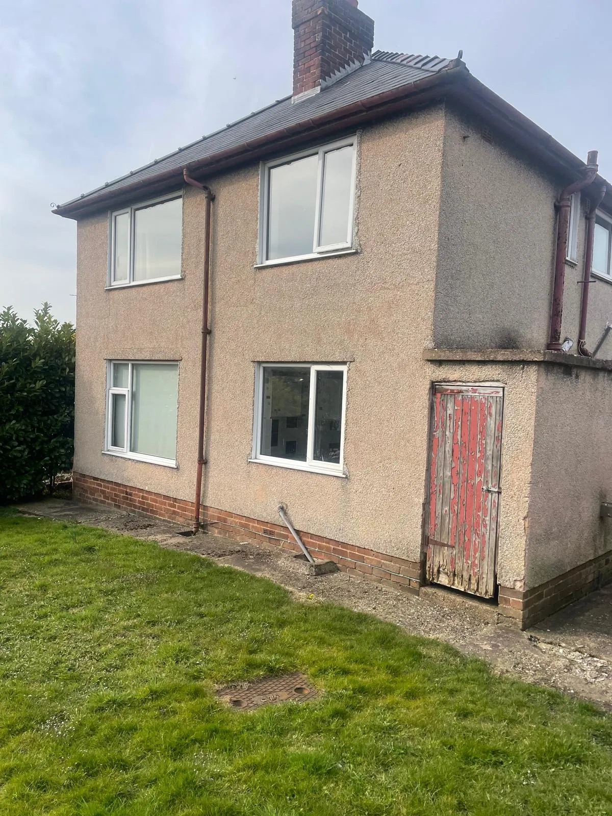 The back of the house before