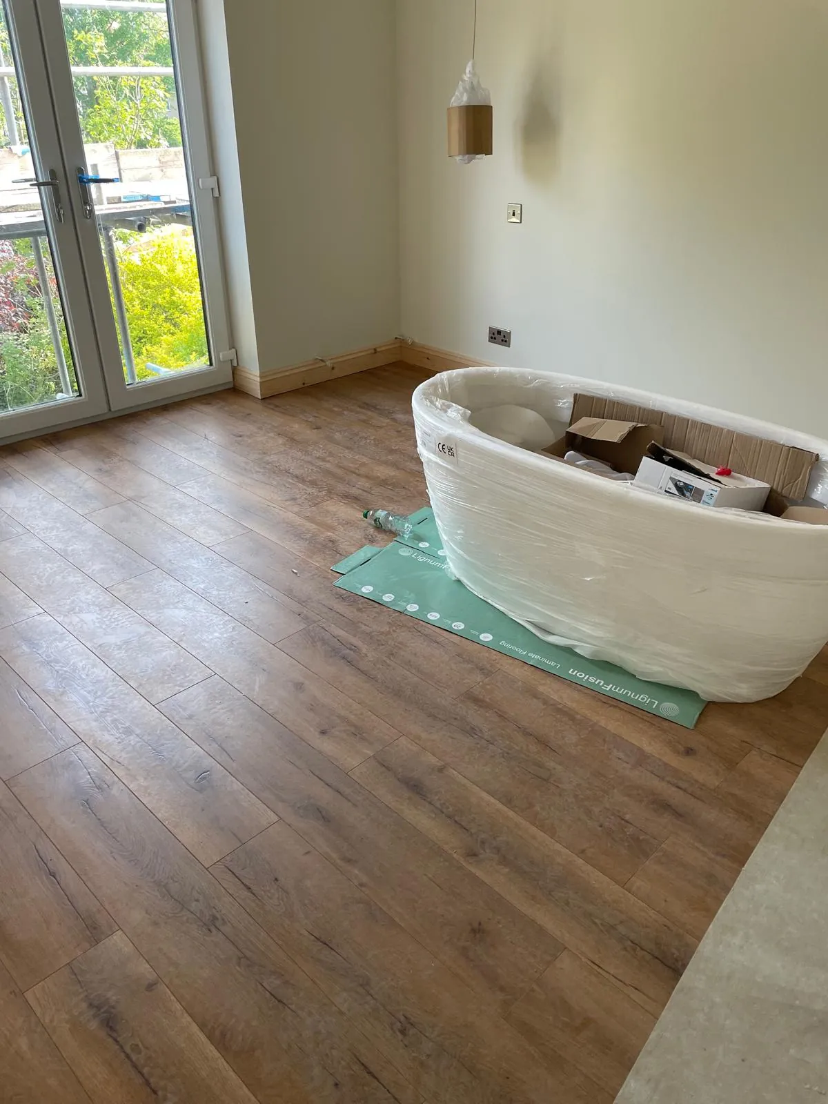 New flooring going down