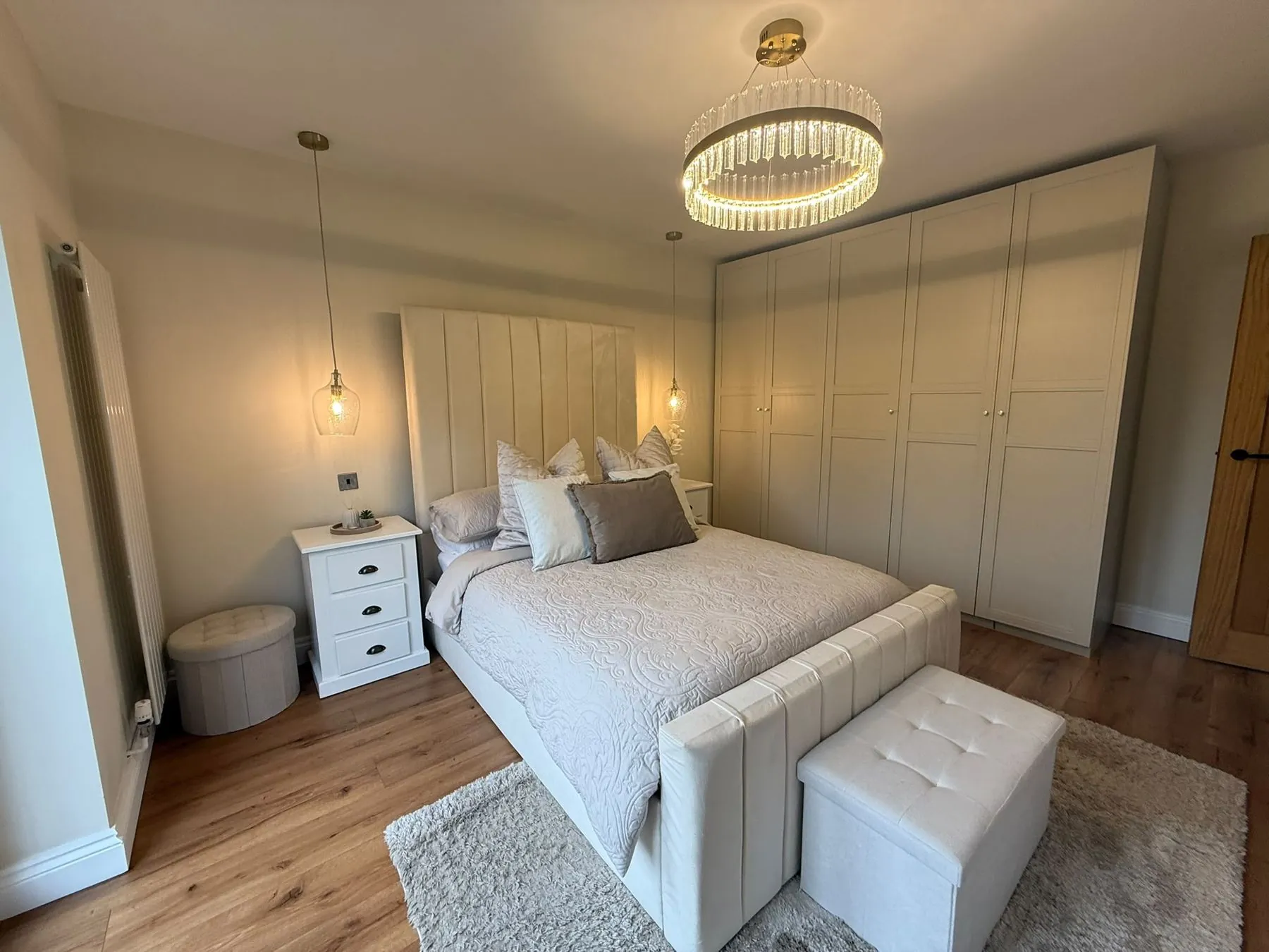 Main bedroom with fitted wardrobes