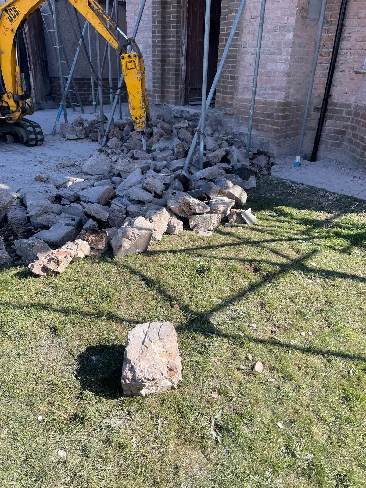 Clearing the garden for groundworks