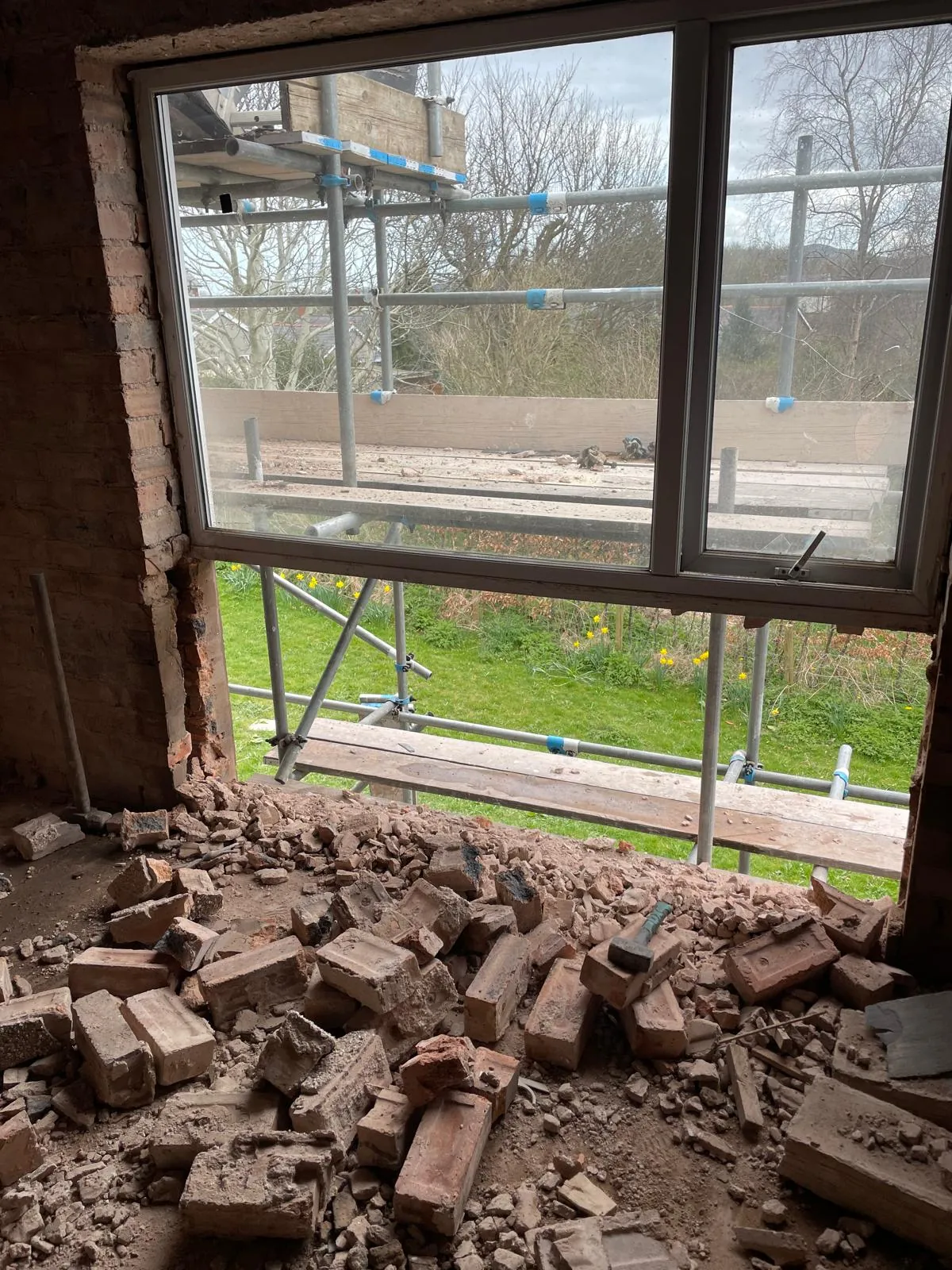 A new opening formed in the back wall