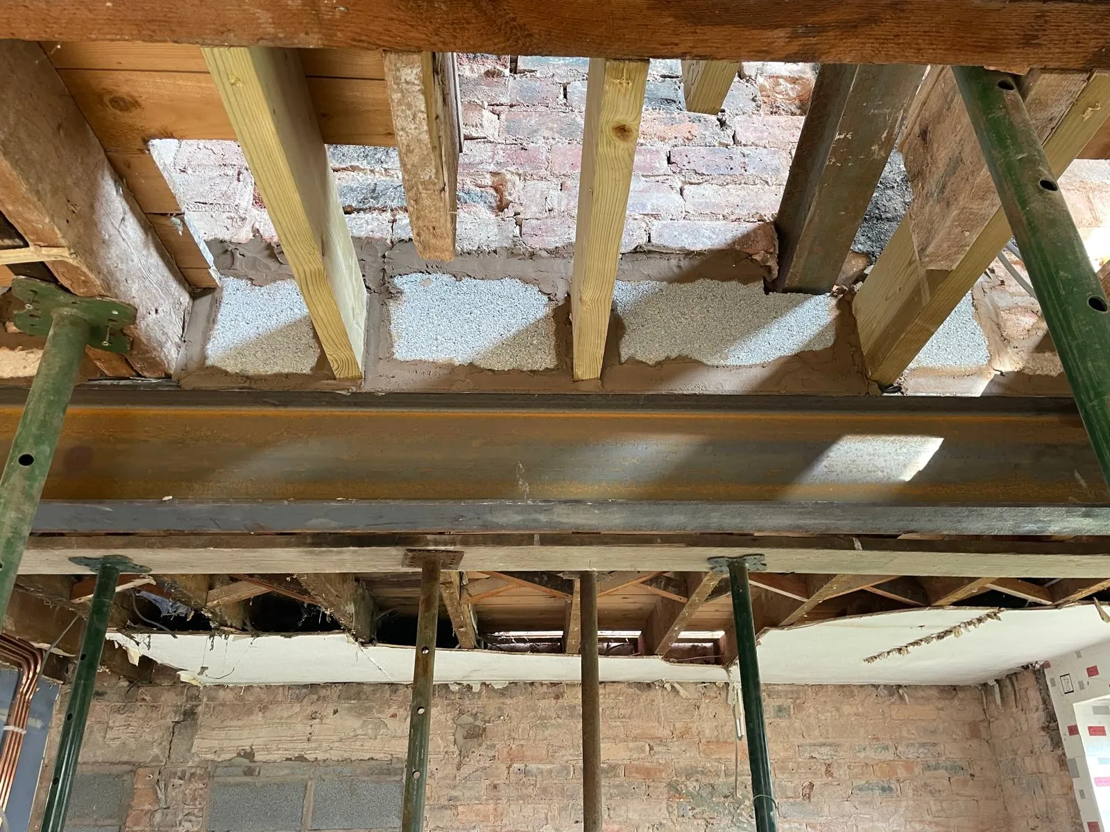 New floor joists and steelwork