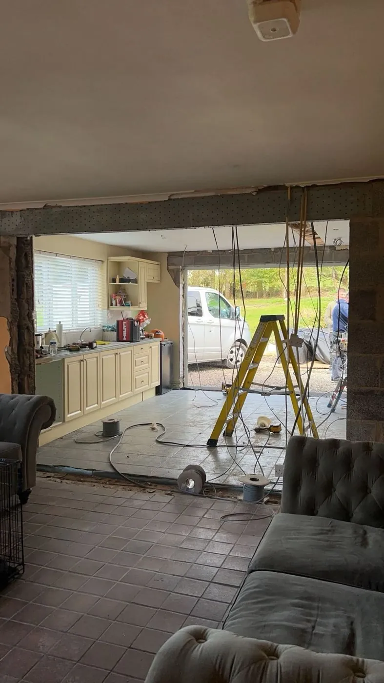 Knocking through between the kitchen and living room